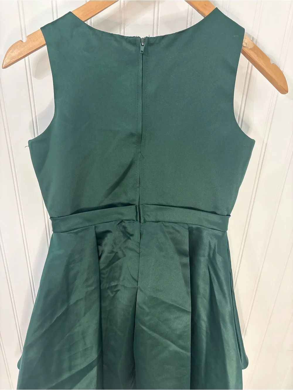 Rare Editions Dark Green Holiday Dress with Red Plaid Bow